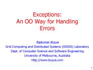 Exceptions: An OO Way for Handling Errors