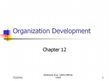 Organization Development