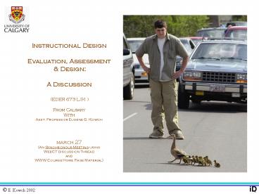 Instructional Design Evaluation, Assessment