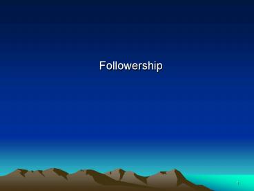 Followership