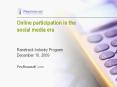 Online participation in the social media era  Racetrack Industry Program December 10, 2009 PowerPoint PPT Presentation