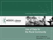 Use of Data for the Rural Community