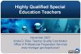 Highly Qualified Special Education Teachers PowerPoint PPT Presentation