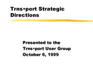 Trnsport Strategic Directions