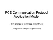 PCE Communication Protocol Application Model