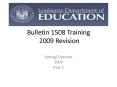 Bulletin 1508 Training 2009 Revision PowerPoint PPT Presentation