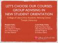LETS CHOOSE OUR COURSES: GROUP ADVISING IN NEW STUDENT ORIENTATION PowerPoint PPT Presentation