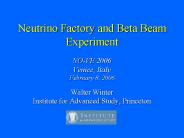 Neutrino Factory and Beta Beam Experiment