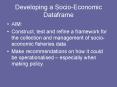 Developing a SocioEconomic Dataframe PowerPoint PPT Presentation