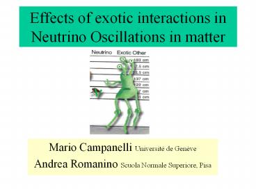 Effects of exotic interactions in Neutrino Oscillations in matter