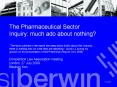 The Pharmaceutical Sector Inquiry: much ado about nothing The facts outlined in the report are deep PowerPoint PPT Presentation