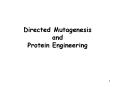 Directed Mutagenesis and Protein Engineering PowerPoint PPT Presentation
