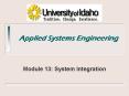 Applied Systems Engineering PowerPoint PPT Presentation