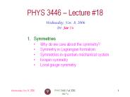 PHYS 3446, Fall 2006