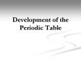 Development of the Periodic Table PowerPoint PPT Presentation
