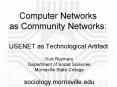 Computer Networks as Community Networks: PowerPoint PPT Presentation