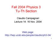 Fall 2004 Physics 3 Tu-Th Section