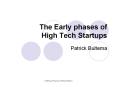 The%20Early%20phases%20of%20High%20Tech%20Startups PowerPoint PPT Presentation