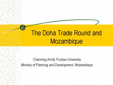 The Doha Trade Round and Mozambique