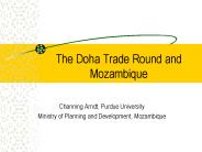 The Doha Trade Round and Mozambique