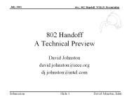 802 Handoff A Technical Preview
