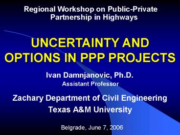 Zachary Department of Civil Engineering