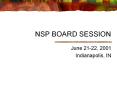 NSP BOARD SESSION PowerPoint PPT Presentation