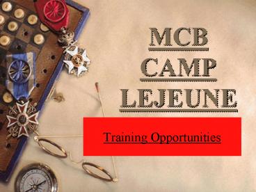 MCB CAMP LEJEUNE