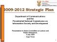 Department of Communications and the Presidential National Commission on Information Society and Development PowerPoint PPT Presentation