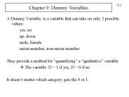 Chapter 9: Dummy Variables