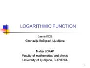 LOGARITHMIC FUNCTION