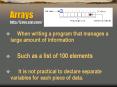 Arrays  http://java.sun.com/ PowerPoint PPT Presentation