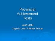 Provincial Achievement Tests
