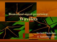 Biomedical signal processing: Wavelets