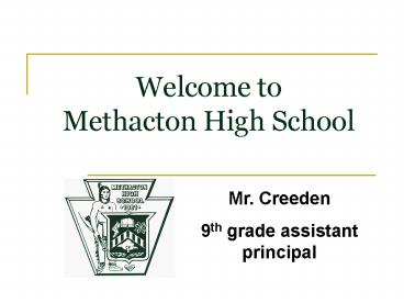 Welcome to Methacton High School