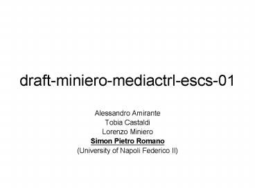 draft-miniero-mediactrl-escs-01