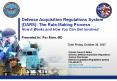 Defense Acquisition Regulations System (DARS): The Rule-Making Process How It Works and How You Can Get Involved PowerPoint PPT Presentation