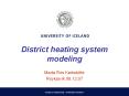 District heating system modeling PowerPoint PPT Presentation