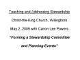 Teaching and Addressing Stewardship Christ-the-King Church, Willingboro May 2, 2009 with Canon Lee Powers  PowerPoint PPT Presentation