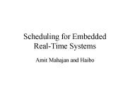 Scheduling for Embedded Real-Time Systems