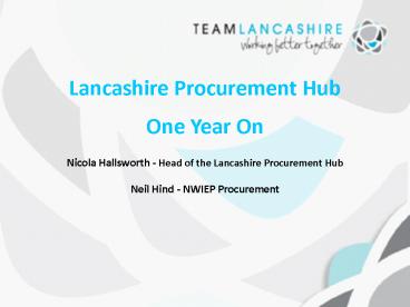 Lancashire Procurement Hub