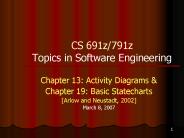 CS 691z791z Topics in Software Engineering