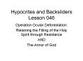 Hypocrites and Backsliders Lesson 046 PowerPoint PPT Presentation