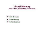 Virtual Memory 15213-S04, Recitation, Section A