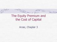 The Equity Premium and the Cost of Capital