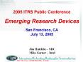 2005 ITRS Public Conference PowerPoint PPT Presentation