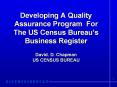 Developing A Quality Assurance Program For The US Census Bureau PowerPoint PPT Presentation