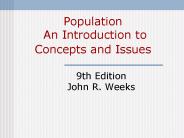 Population An Introduction to Concepts and Issues