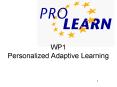 WP1 Personalized Adaptive Learning PowerPoint PPT Presentation