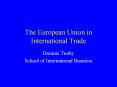 The European Union in International Trade PowerPoint PPT Presentation